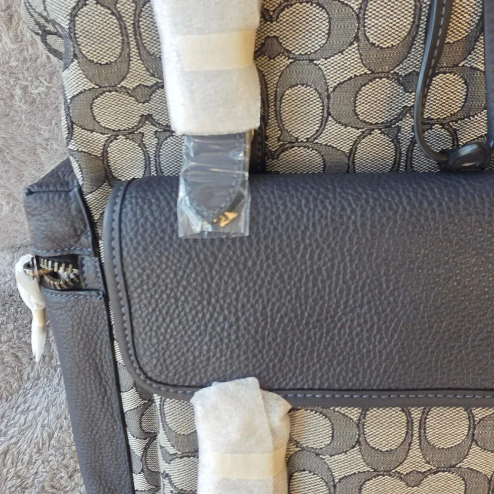 Coach Sprint‎ Backpack Signature Jacquard QB Navy Midnight CE523 NEW WITH TAGS